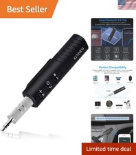 Portable 3.5mm Bluetooth Audio Receiver with Dual Pairing  Volume Control