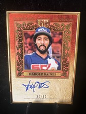 2025 Topps Gilded Collection Gold Framed Hall of Famer Harold Baines Auto /50