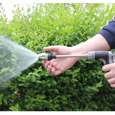 Hochdruck Wasserpistole Garten Sprühschlauch Edelstahl verstellbar