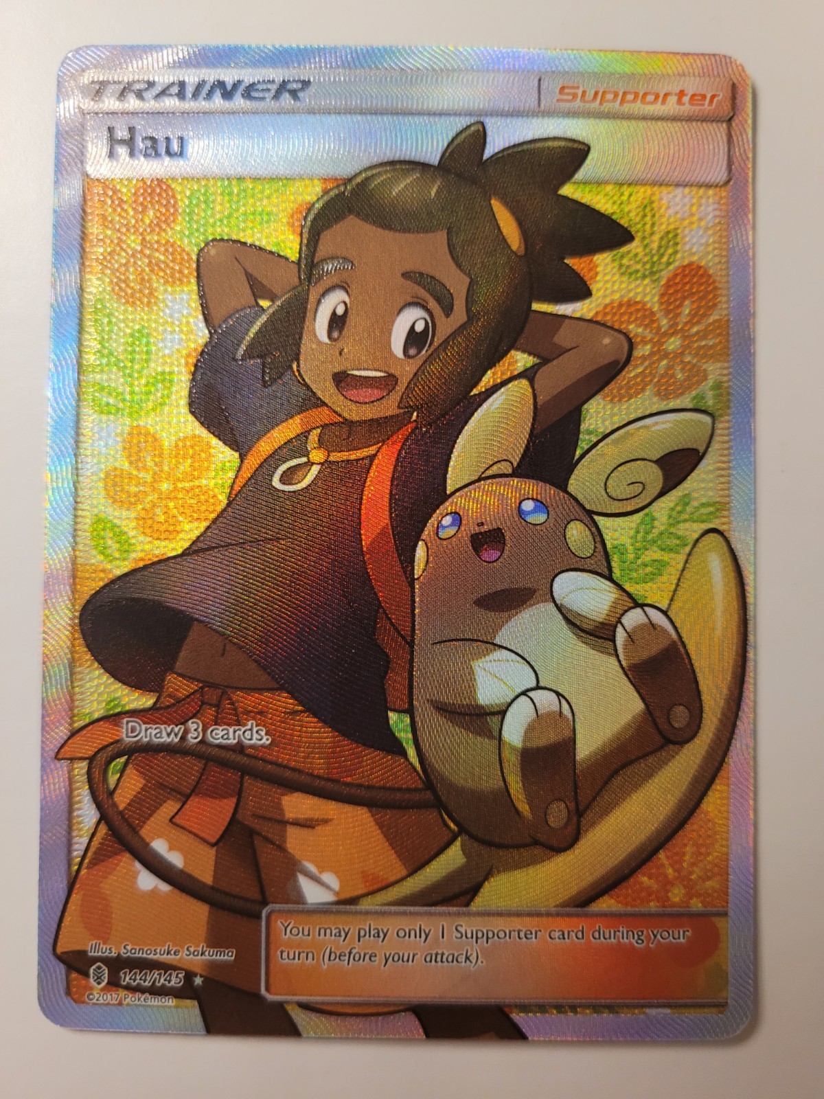 Hau Pokemon SM-Guardians Rising 144/145 Full Art NM