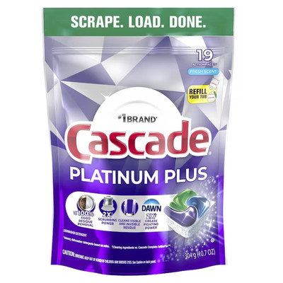 Cascade Platinum Plus 21 -Count Fresh scent Dishwasher Detergent