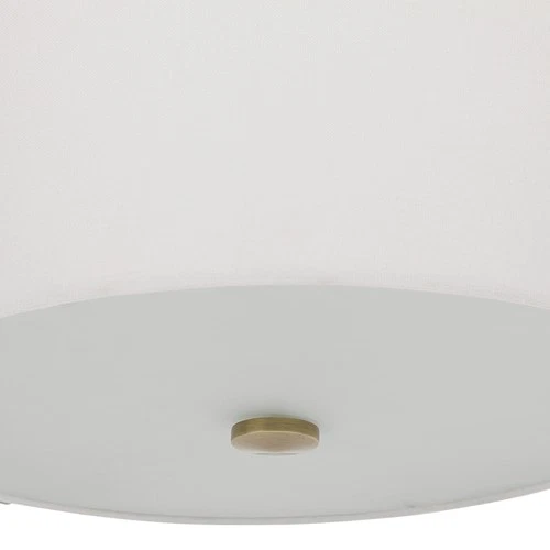 Uttermost 22283 Colfax 3 Light 21"W Semi-Flush Drum Ceiling - Brass - Picture 4 of 7