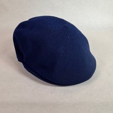 Kangol Flat Cap Ivy Driving Hat Men's One Size Adjustable Navy Blue Knit