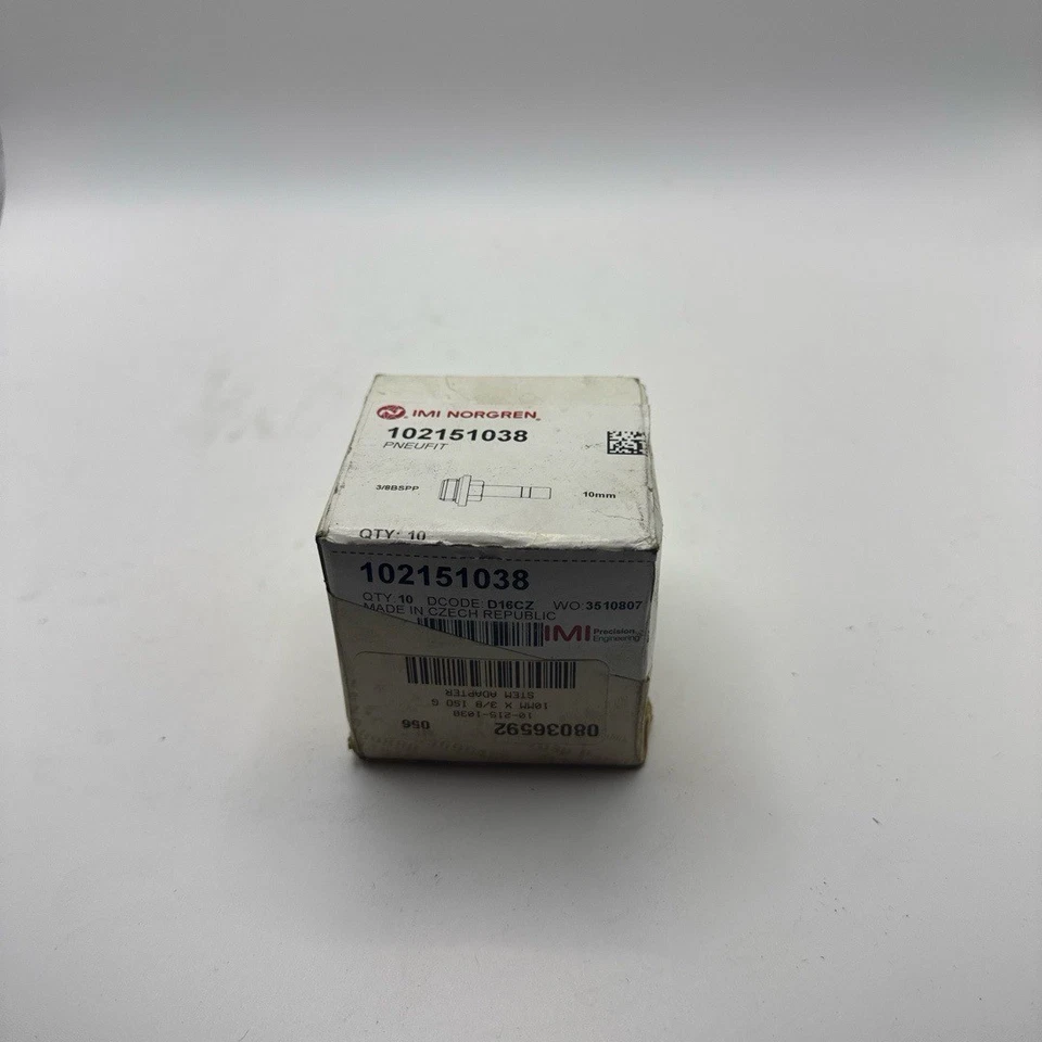 IMI NORGREN Pneufit 10 Push-in Stem Adaptor 10mm G3/8 102151038 (10PK) - Image 4 of 4