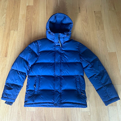Aritzia Super Puff Men's Blue Down Puffer Jacket Hooded 700+ Size M