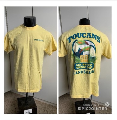 Landshark Beer men s size Medium yellow short sleeve Toucans T-shirt