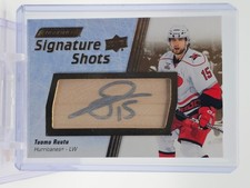 TUOMO RUUTU UD ENGRAINED ICONS SIGNATURE SHOTS AUTO STICK RELIC GOLD  Q6786