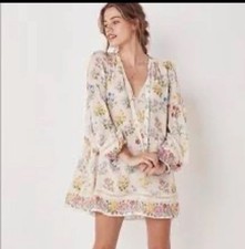 SPELL & THE GYPSY COLLECTIVE POSY LONG SLEEVE MINI DRESS Medium floral boho