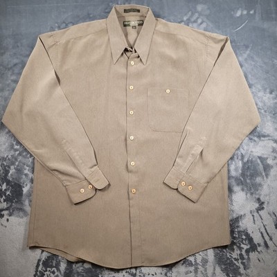 Vintage Brian Brothers Long Sleeve Button-Down Men's Large Sage Dress Shirt
