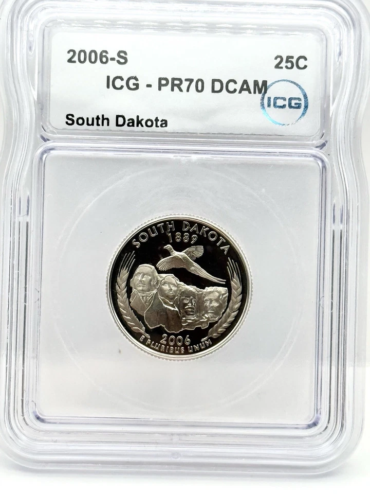 2006-S South Dakota State Quarter • ICG PR70 DCAM • Perfect Proof - Image 2 of 2