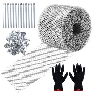 Gutter Guard 5 inchx100 Feet,Leaf Filter Gutter Protection Roll with Installa...