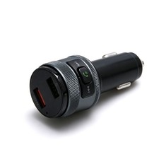 Bluetooth 5.4 FM Transmitter Car Charger, QC 3.0 Fast Charger for Phone & GPS