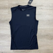 Under Armour Heatgear Compression Tank Top Sleeveless Black Mens Size Large NWT