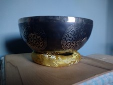 Klangschale, 31 cm, graviert, aus Nepal