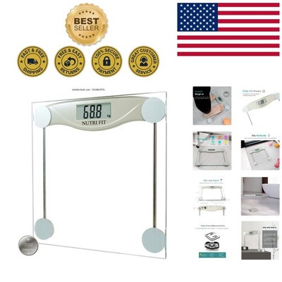 Durable Bathroom Scale, Step-on Technology, 330 lbs Capacity, Easy Read Display