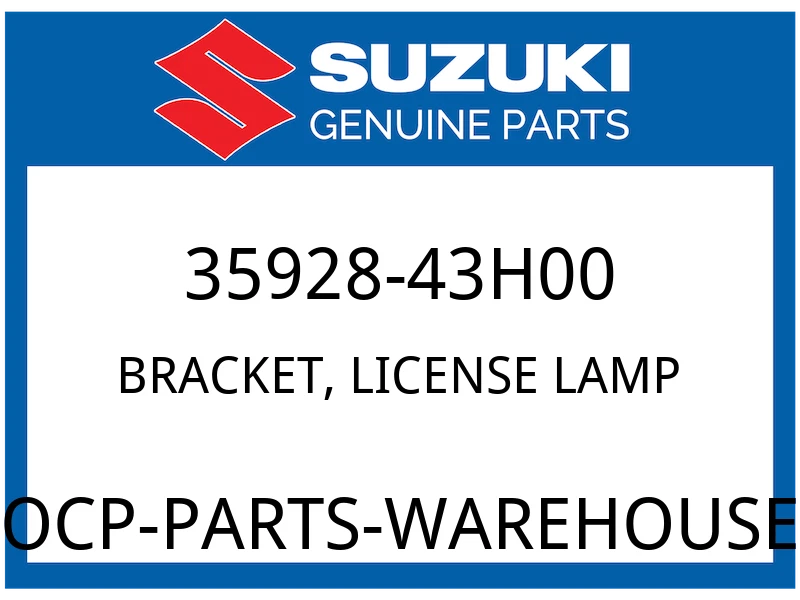 BRACKET, LICENSE LAMP