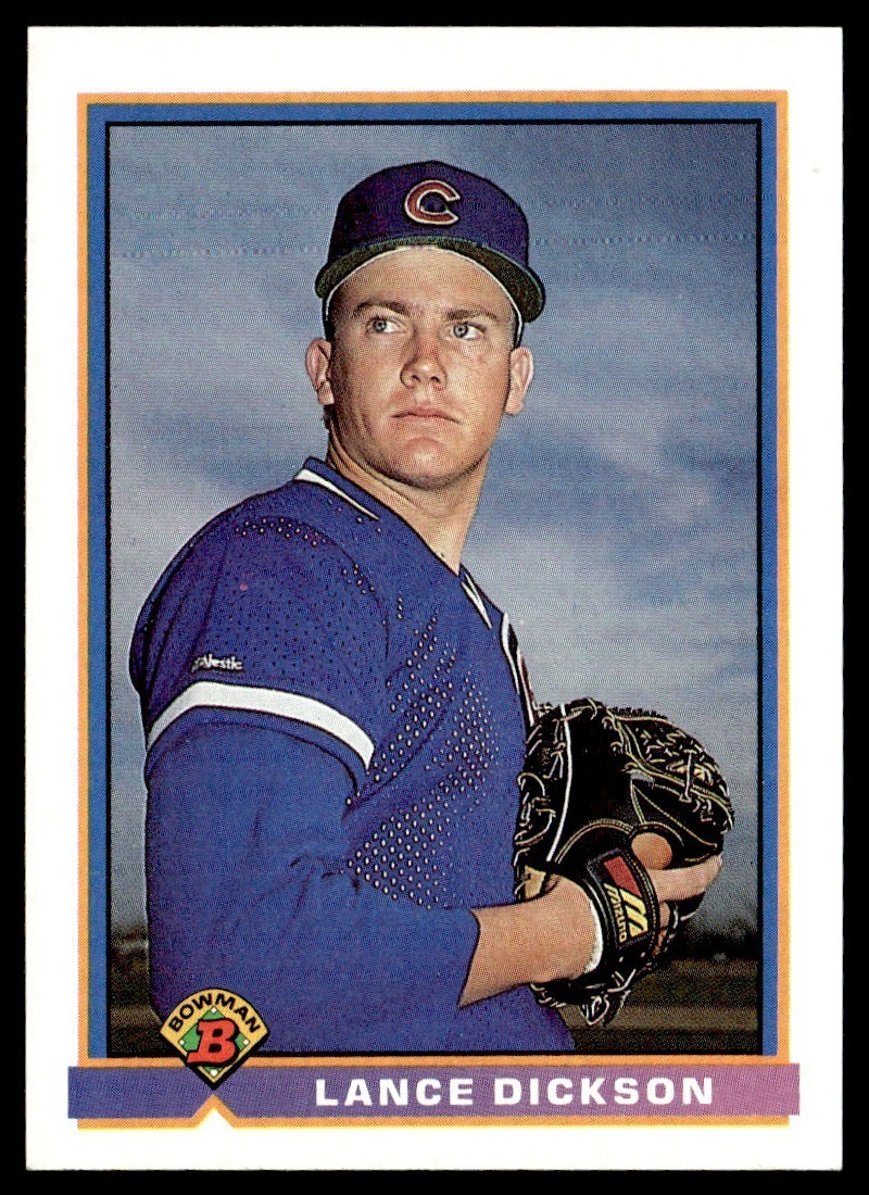 1991 Bowman Lance Dickson Rookie Chicago Cubs #411