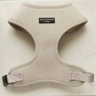 Cocopup Brown Tweed Dog Harness Adjustable Neck Medium Puppy Padded Stylish Soft