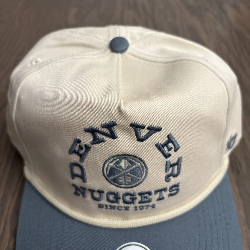 47 Marca Hitch Denver Nuggets Ranchero Crema Snapback Sombrero Ajustable Jokic NUEVO Foto 2 de 4