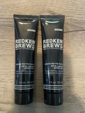 2 Redken Brews Liquid Matte Paste 1 fl oz TRAVEL SIZE