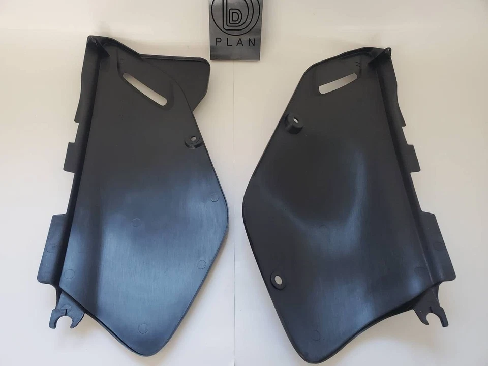 SUZUKI DR650SE BLACK SIDE FRAME COVERS LH RH OEM LEFT RIGHT Set from Japan Foto 2 de 4