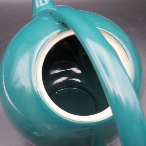 Hall Airflow Teapot & Lid, Teal Green, Classic American Streamline, Vintage - Picture 4 of 17