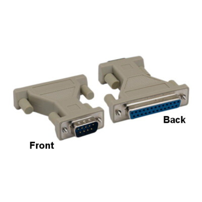 LOT10 DB9 Male to DB25 Female AT Modem Adapter Converter RS-232 Shielded Molded