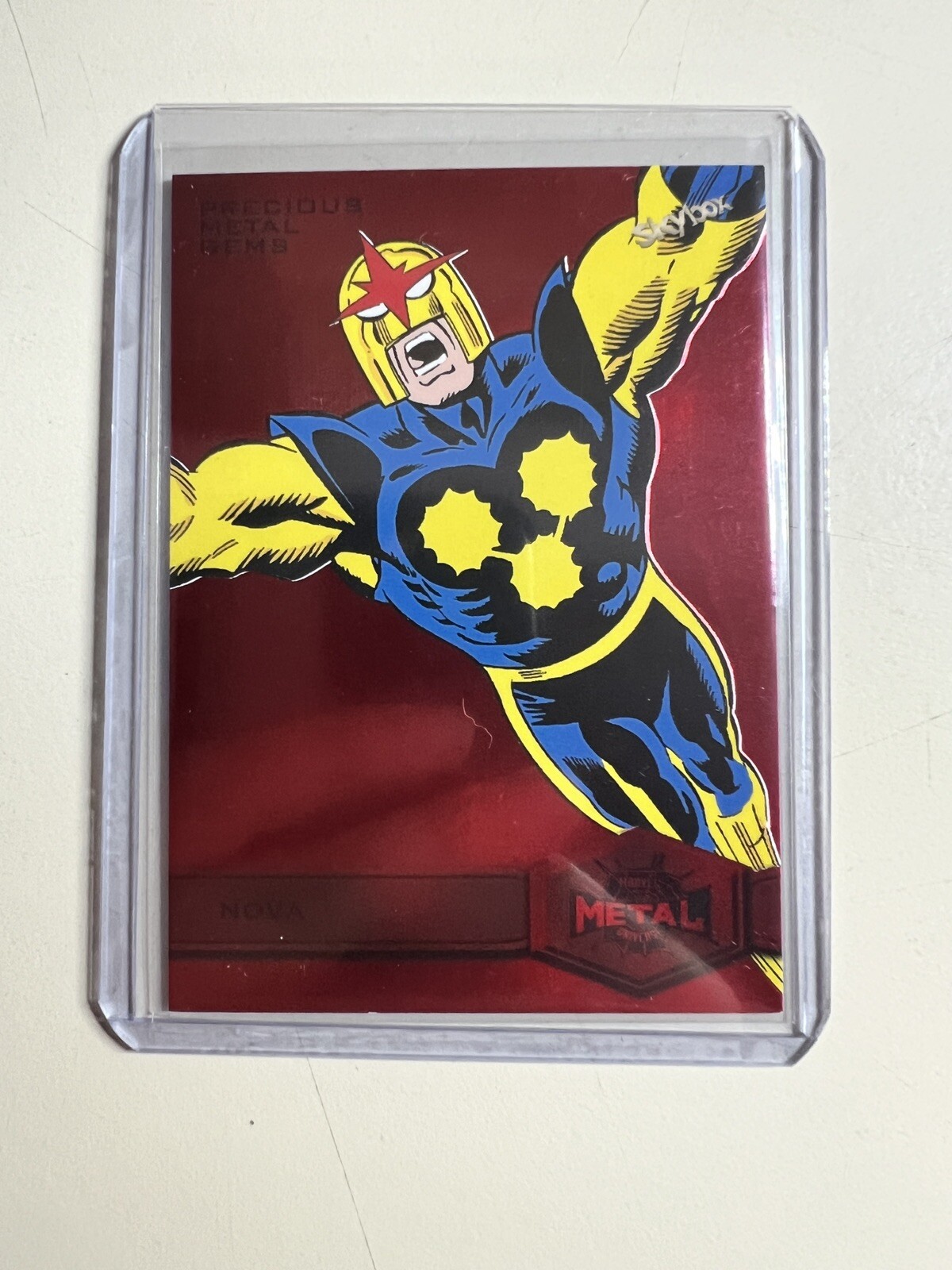 2022 Marvel Metal Universe Spider-Man High Series PMG Red 40/100 Nova #162