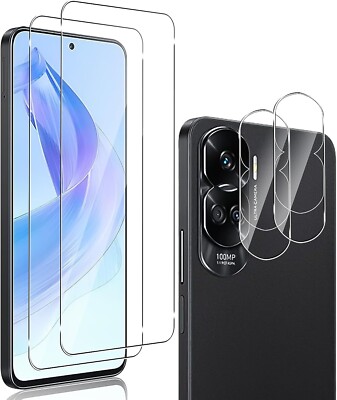 2X Schutzglas ( Display + Kamera ) für Honor 90 Lite 5G Full Hartglas 9H