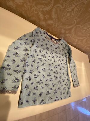 Haut à Rayures Bleu Mini Boden Pour Fille - Taille 5-6 Ans - Occasion Très Bon état