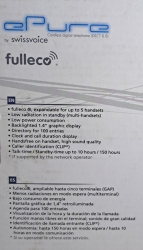 E-PURE By Swissvoice Cordless Analog Digital Telephone(DECT 6.0) - Picture 3 of 3