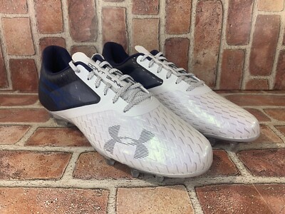 Under Armour Blur Lux MC Mens Sz 13.5 Football Cleats Navy/White 3023190-401 NEW