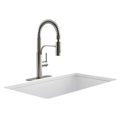 Kohler Provo Semi-Professiona Pulldown Kitchen Faucet, Stainless Steel R43211-VS