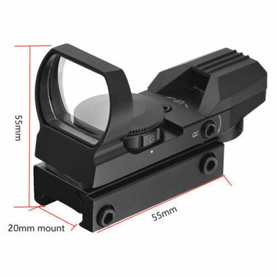 TAC Holographic Reflex Sight Red & Green Dot 4 Reticle For 20mm Rail