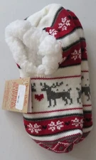 Sherpa, double layer slippers/booties in L/XL