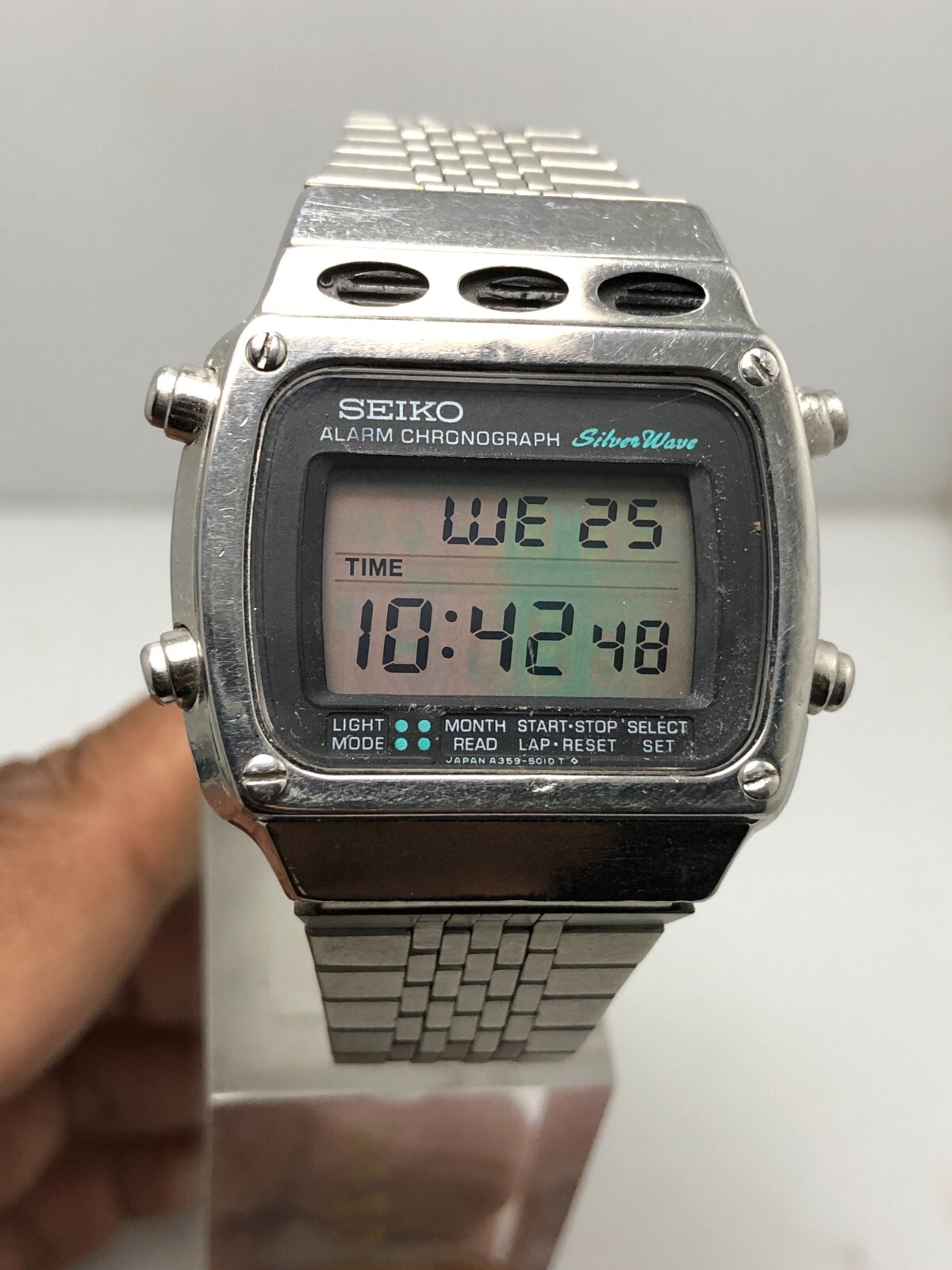 SEIKO Silver Wave デジタル腕時計 A359-5020 定番，本物保証 セイコー