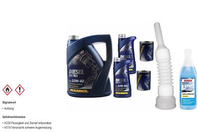 7L MANNOL Motoröl SAE 10W-40 DIESEL EXTRA inkl. Additiv Auslaufschlauch