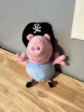 Peppa Pig Pirate George Pig W/Hat Mini Plush W/Sound 6” Plush Animal See Video