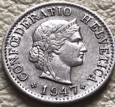 5 rappenów 1947 B Szwajcaria 🇨🇭 HMZ 2# 1212, Divo/Tob19# 319, KM# 26, Piękny# 24