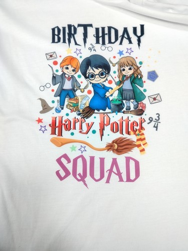 Harry Potter Shirt Youth Boys White Small Birthday Squad Sublivie Ron Weasley - Picture 6 of 13