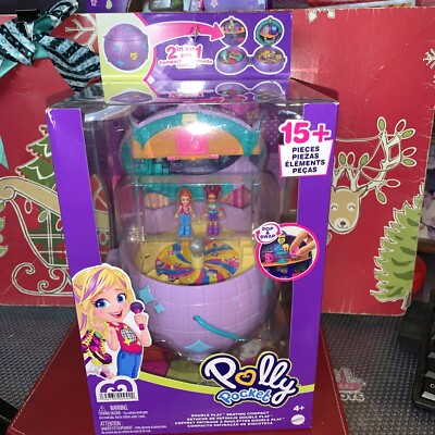Polly Pocket Double Play Skating Compact Doll Playset With Dolls