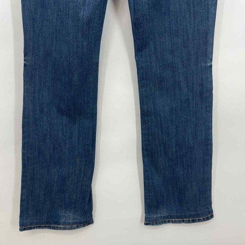 Pantalones de mezclilla bordados elásticos de corte de bota 7 talla 28 lavado medio 30 x 31 - Imagen 7 de 12