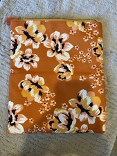 12  x10  ORANGE FLORAL FOLDED MAKEUP TRAVEL CASE CLUTCH ZIP RACHEL PALLY
