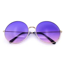 Classic Oversize Joplin Style Hippie Round Circle Lens Sunglasses