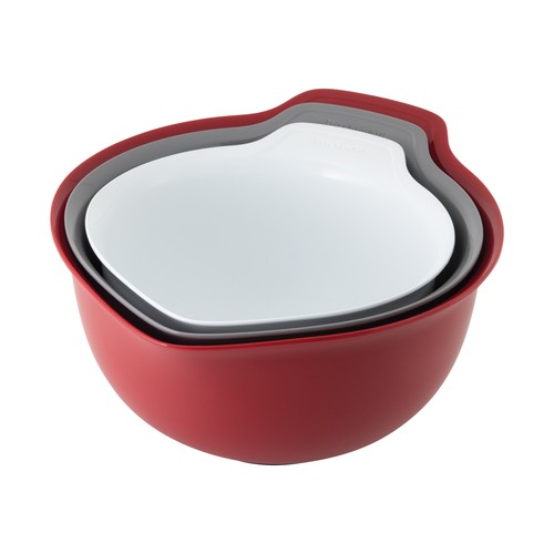 Kitchenaid Universal Easy PourNon Slip Mixing Bowls in Red Gray and White - Picture 8 of 9