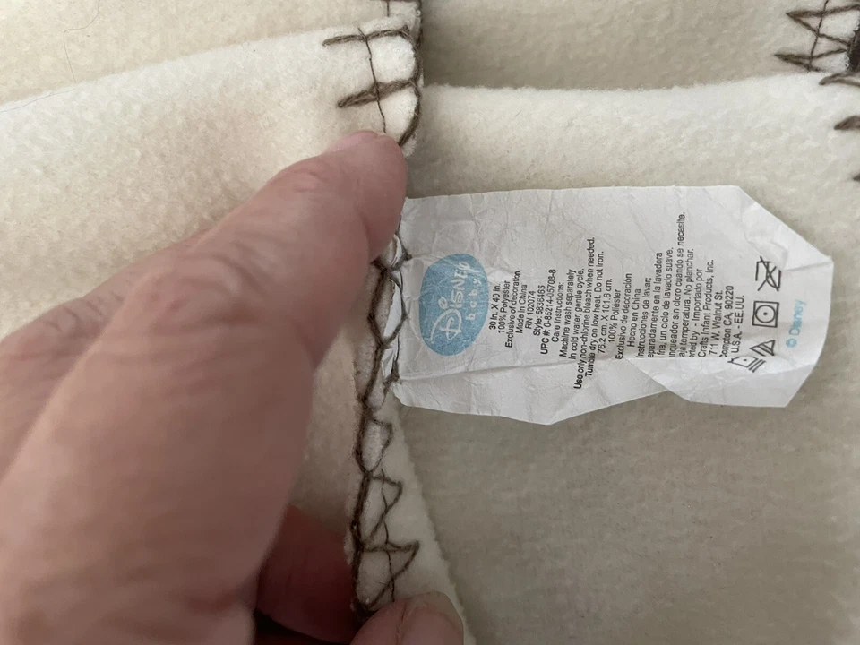 Manta bebé Winnie The Pooh Piglet Tree polar borde punto verde bebé Disney Foto 4 de 4