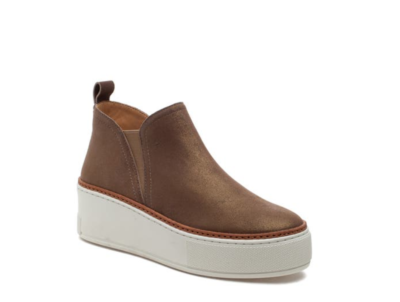 ラン J/Slides Mika Platform Slip On Sneakers Bronze Brush Suede Size 8M