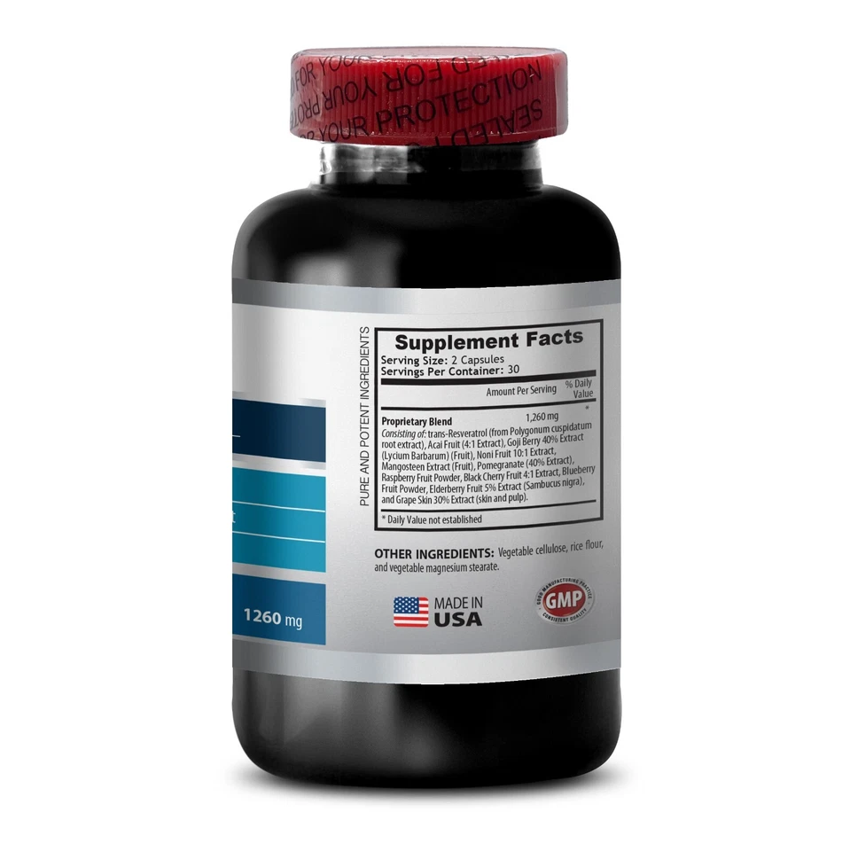 energy boost - COMPLEJO RESVERATROL - Sistema inmunológico, salud digestiva - 3 botellas Foto 4 de 4