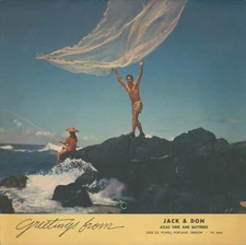 Chevron Gas Station 1954 Calendar Jack Don Portland OR Atlas Tires Batteries Y1