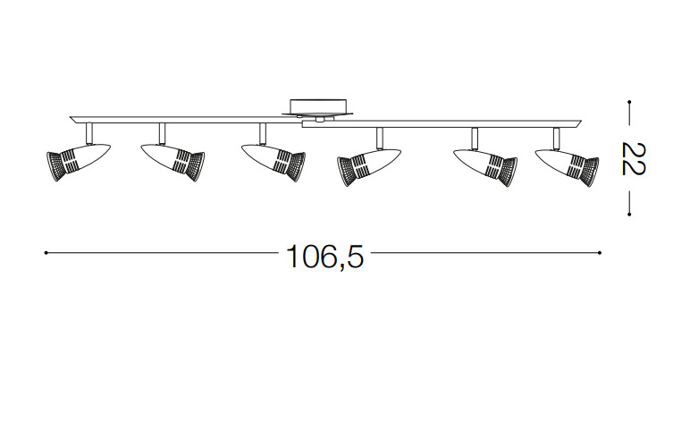 Ideal Lux Alfa PL6 Cromo: Plafoniera Moderna 6 Luci per Soggiorno e Ufficio